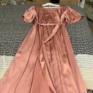 Baltic Born, Sicily Satin Maxi dress, size XL, color Blush. New with tags.